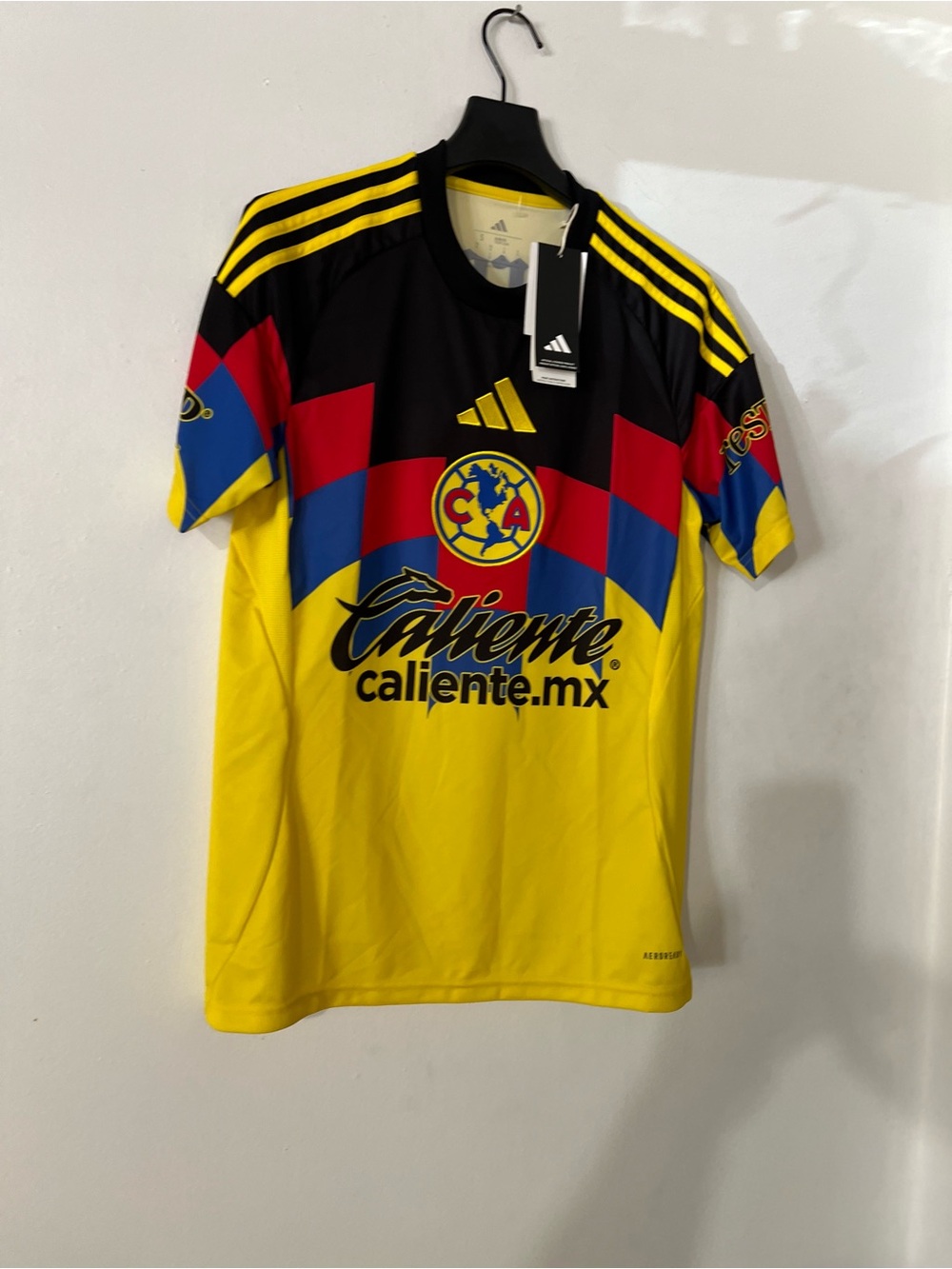adidas Yellow, Red & Blue Kids Soccer Jersey - Club América Style